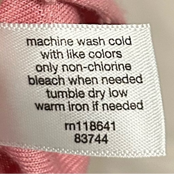 Lane Bryant Pink Swiss Dot Flutter Sleeve Blouse Womens Size 14/16 - Picture 4 of 4